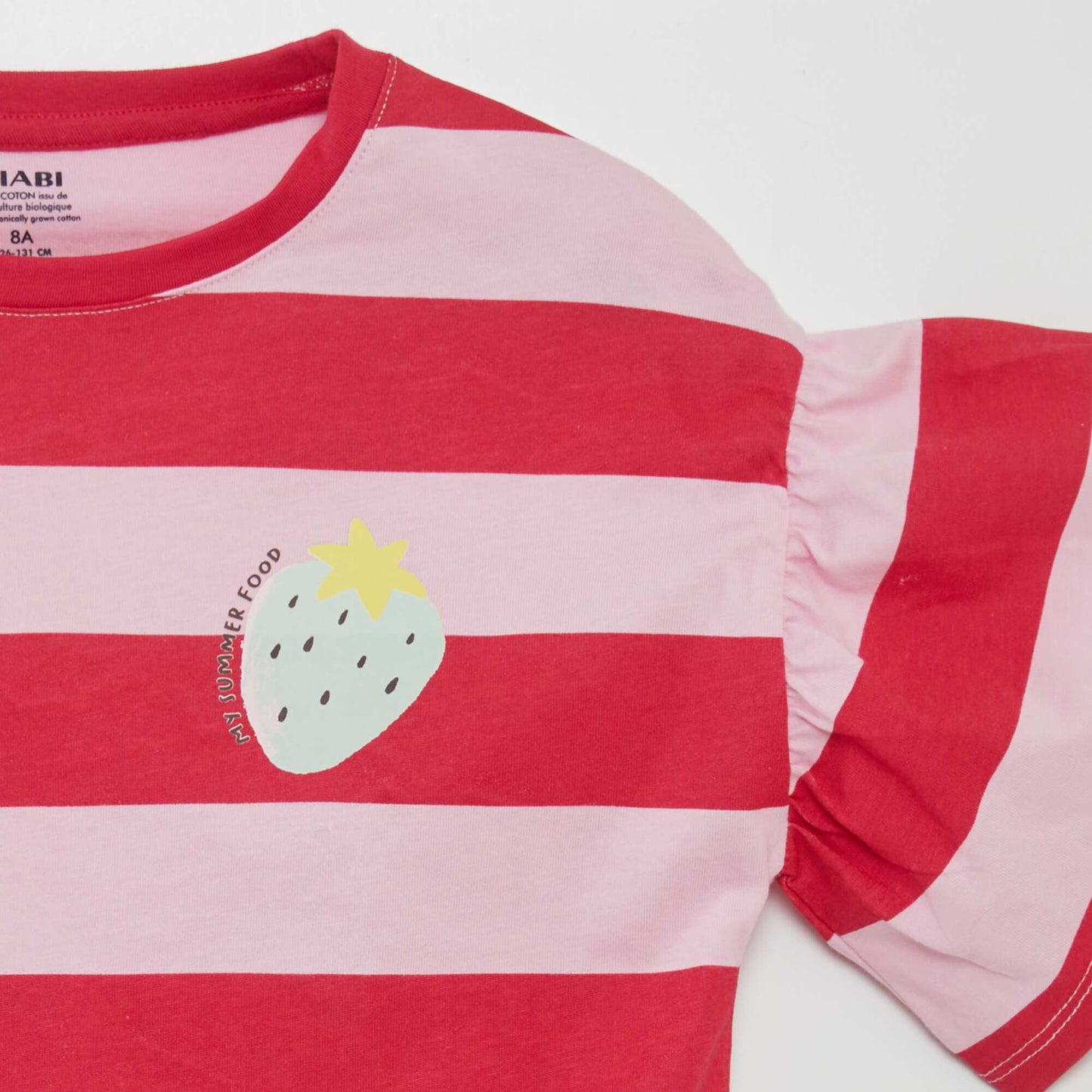 T-shirt imprimé 'fruits' manches courtes Rose