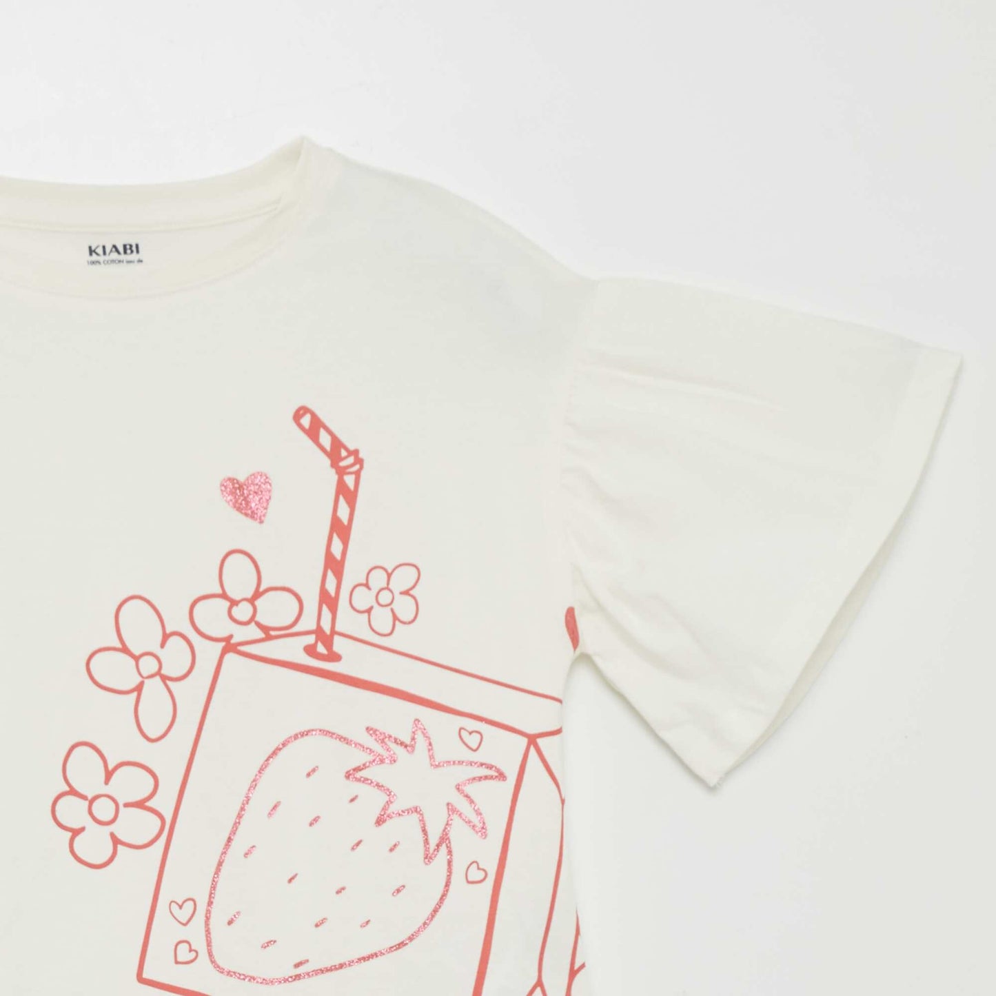 T-shirt imprimé 'fruits' manches courtes Blanc