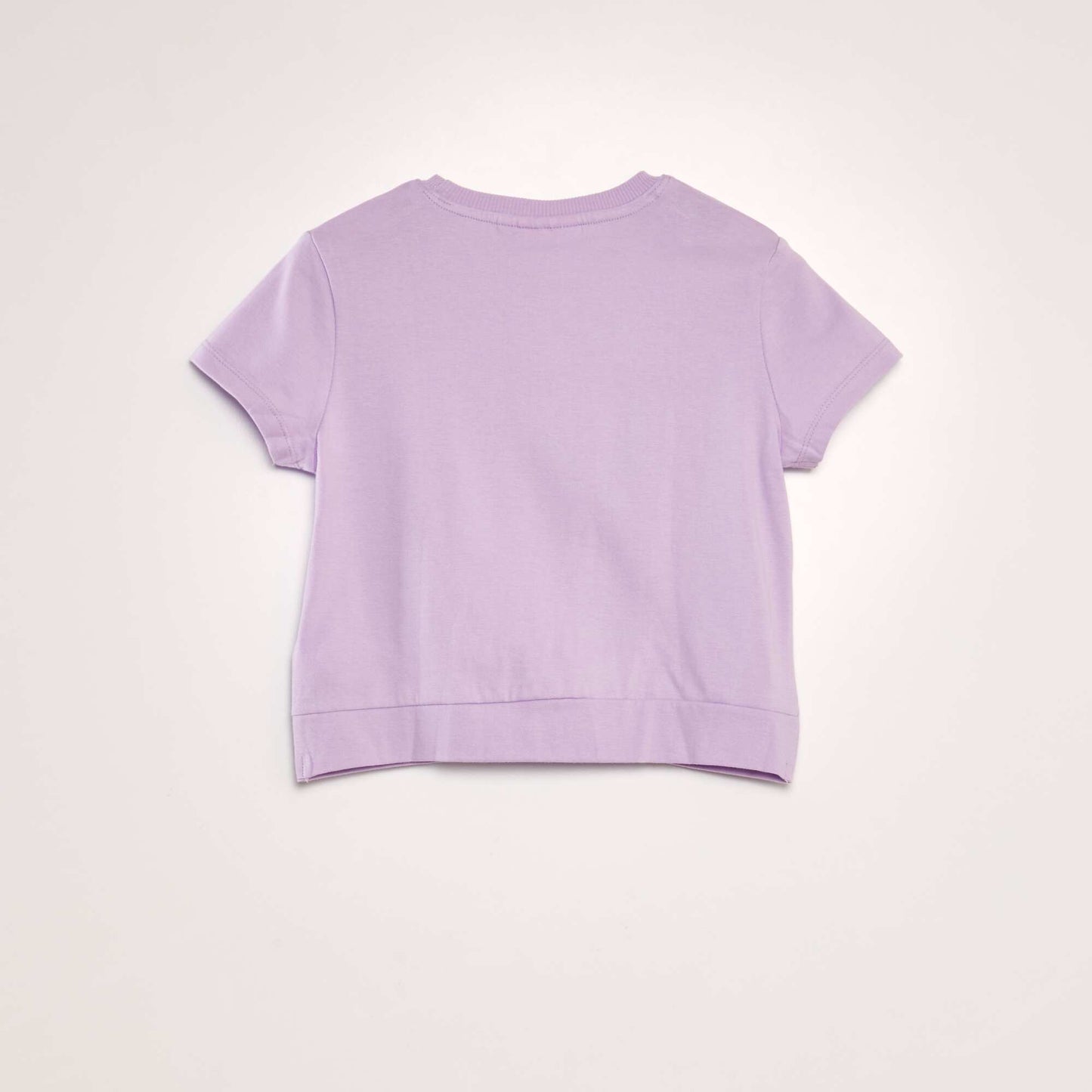 T-shirt en coton 'Une vie de chat' Violet