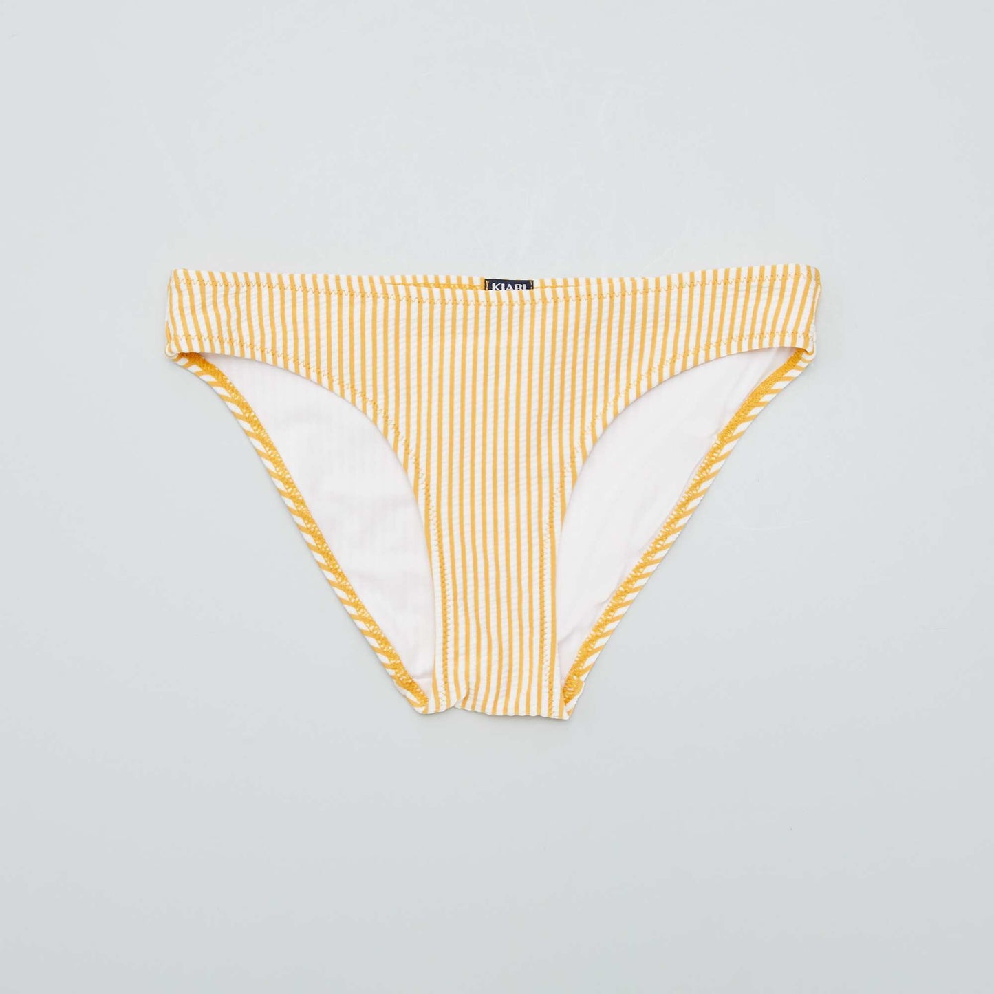 Maillot de bain rayé gaufré - 2 pièces Jaune