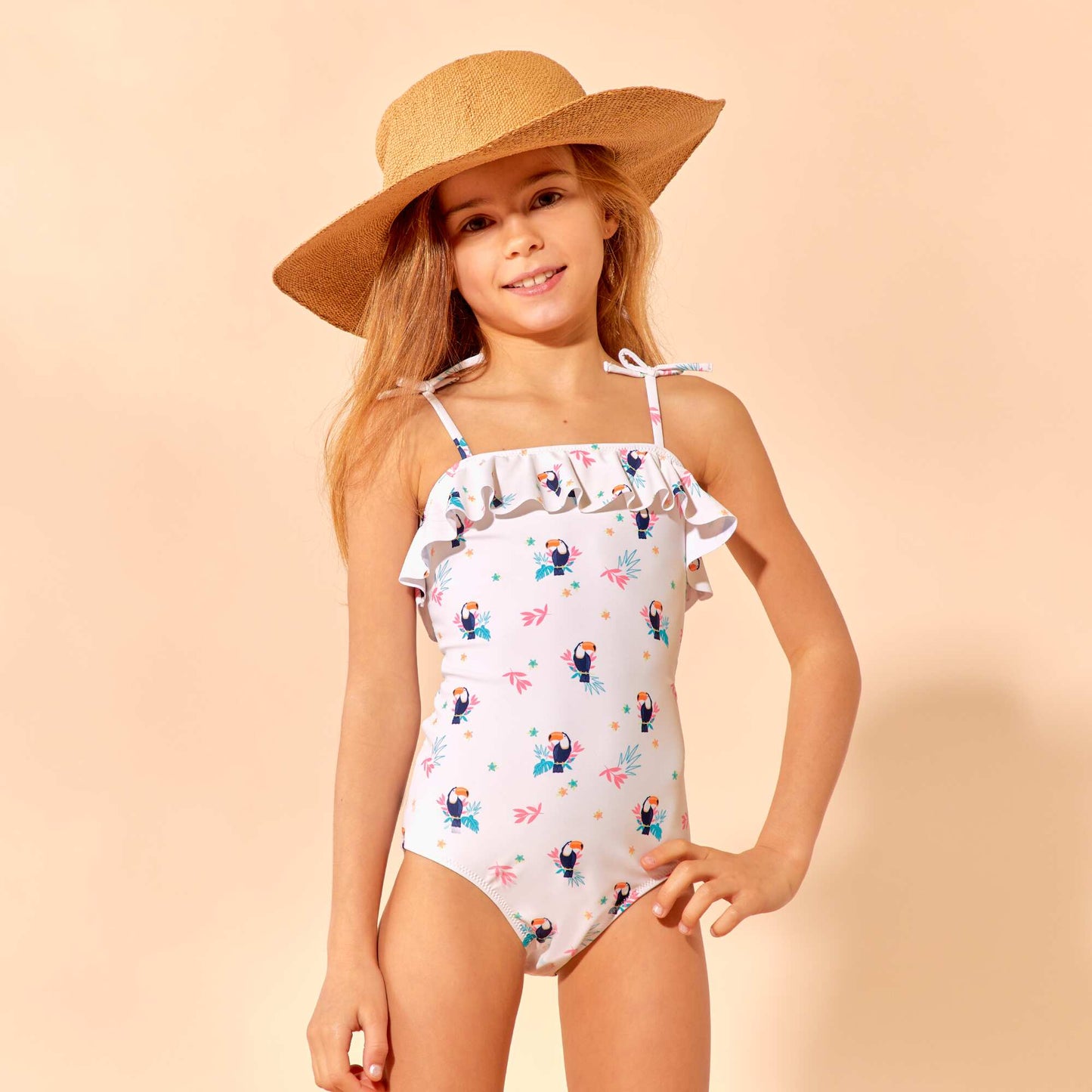 Maillot de bain avec nœuds - 1 pièce Blanc