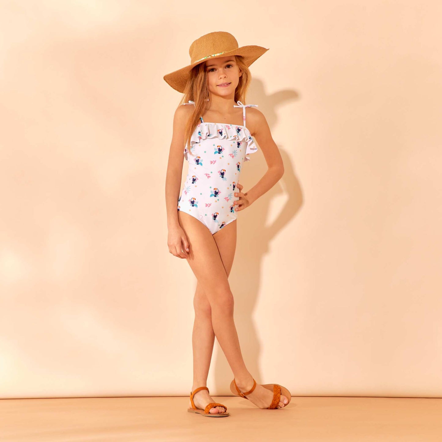 Maillot de bain avec nœuds - 1 pièce Blanc