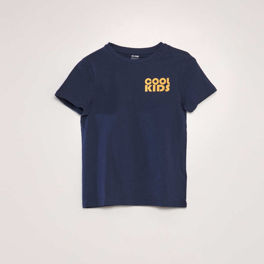 T-shirt imprimé en coton Bleu