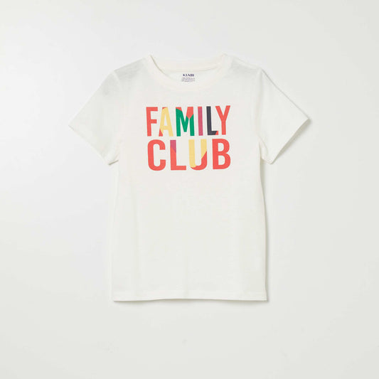 T-shirt imprimé en coton Blanc