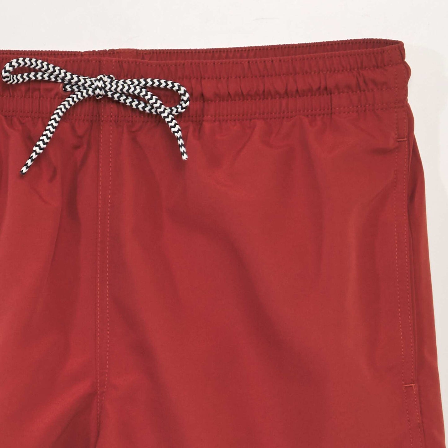 Short de bain uni Rouge