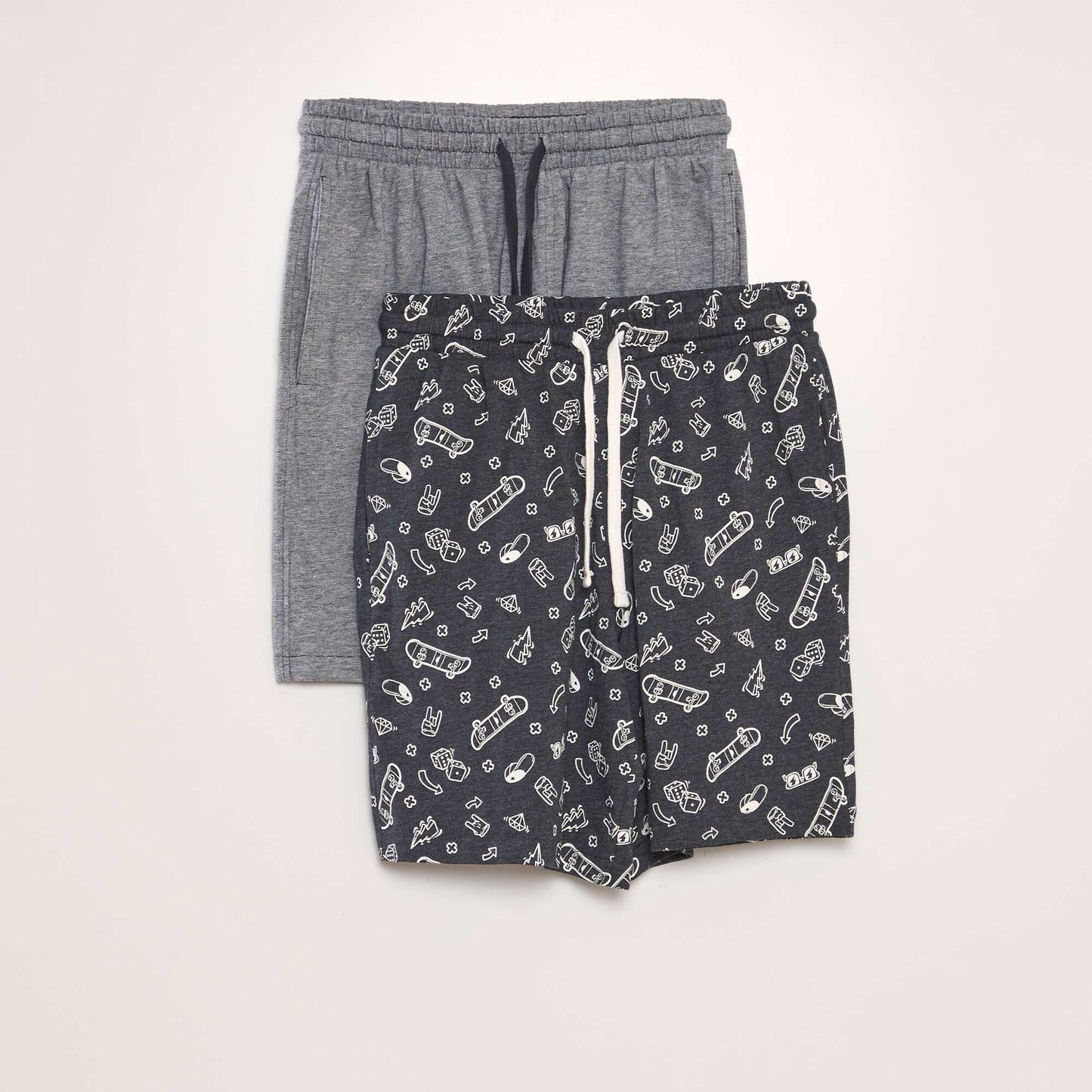 Lot de 2 shorts en jersey Gris