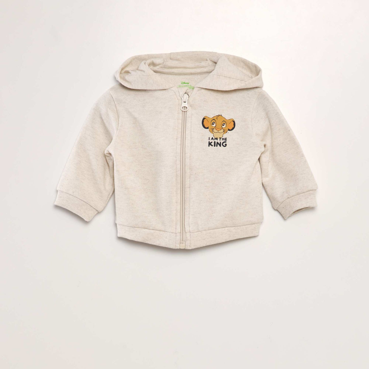 Sweat zippé à capuche 'Simba' de 'Disney' Beige