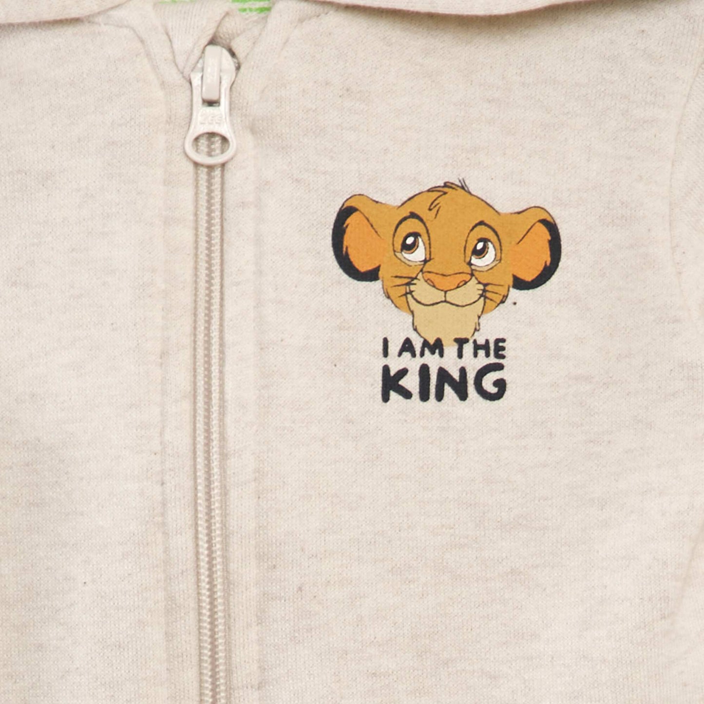 Sweat zippé à capuche 'Simba' de 'Disney' Beige