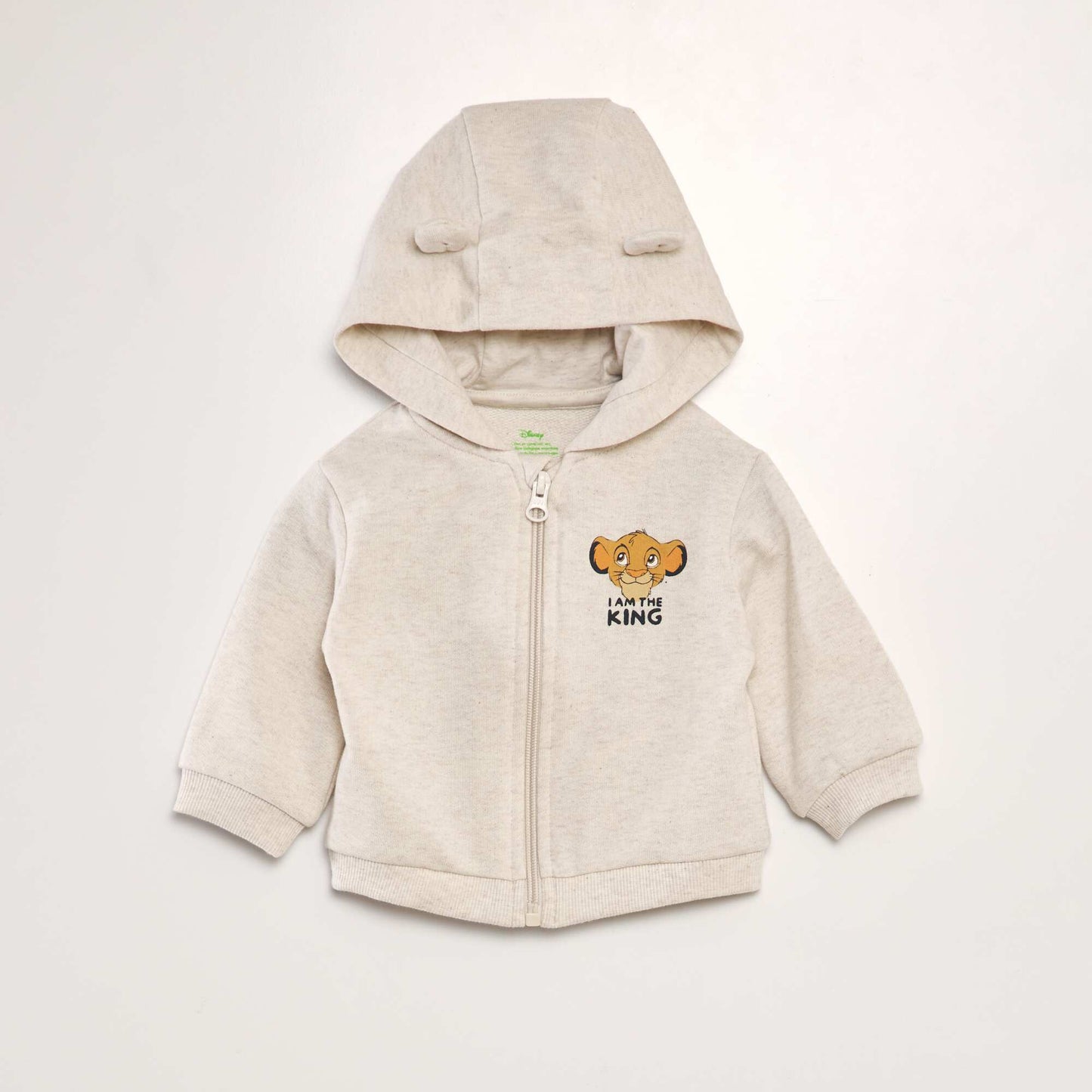 Sweat zippé à capuche 'Simba' de 'Disney' Beige