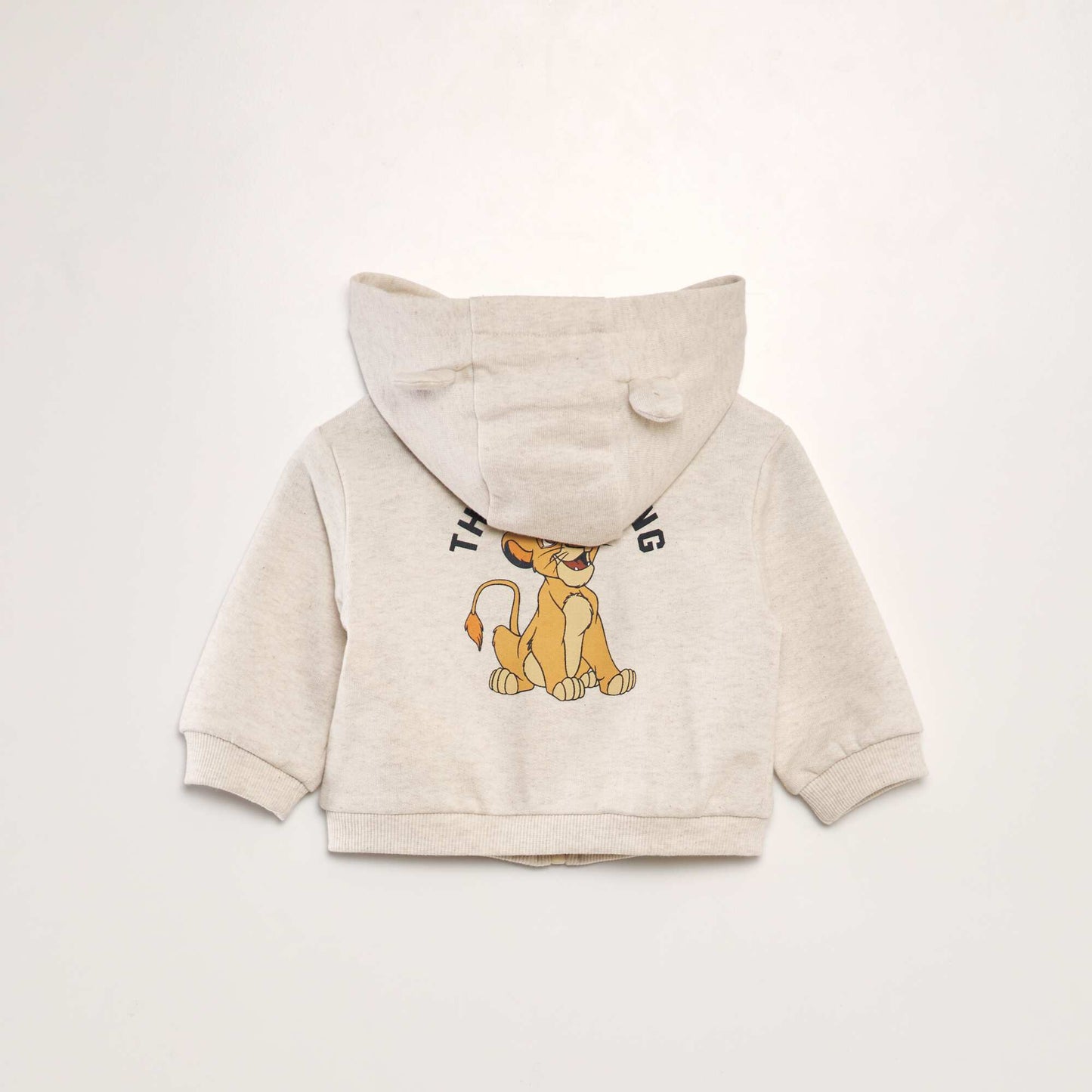 Sweat zippé à capuche 'Simba' de 'Disney' Beige