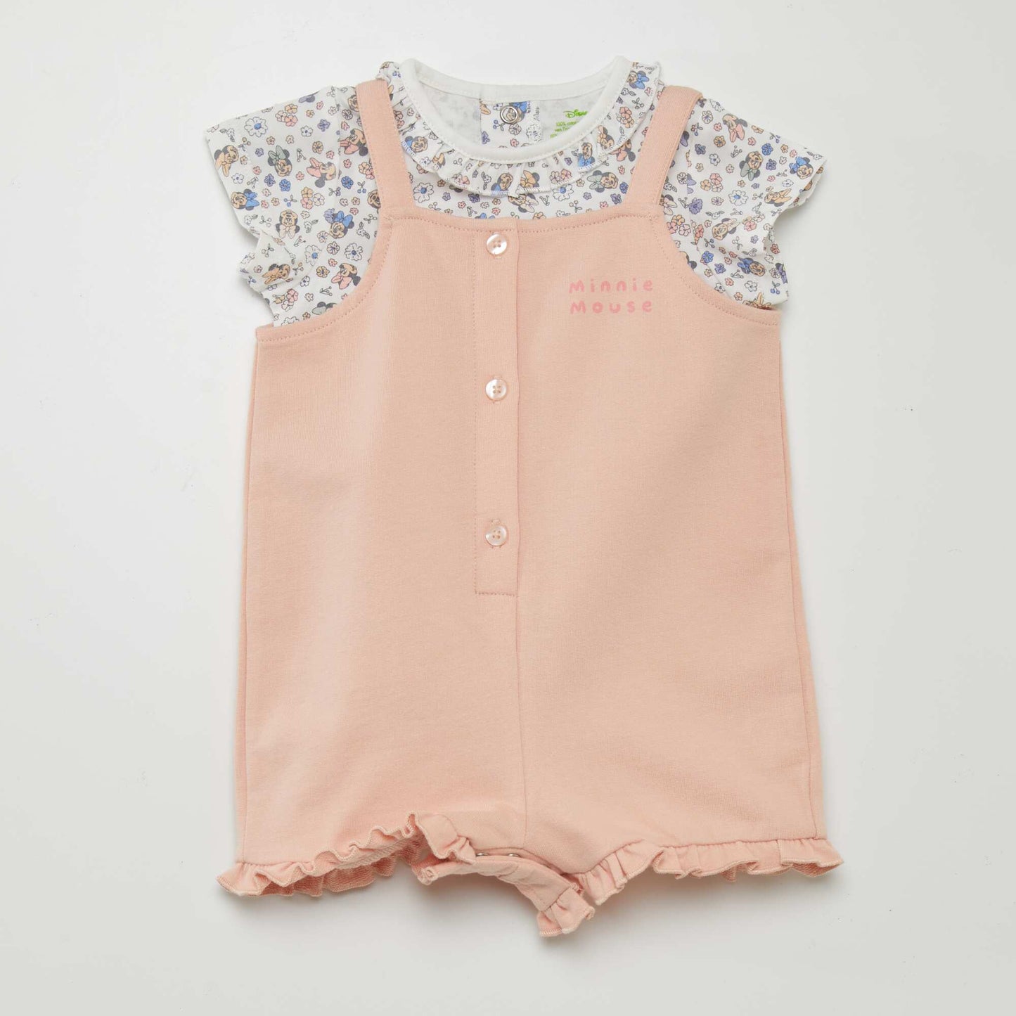 Ensemble salopette + t-shirt 'Disney' - 2 pièces Rose