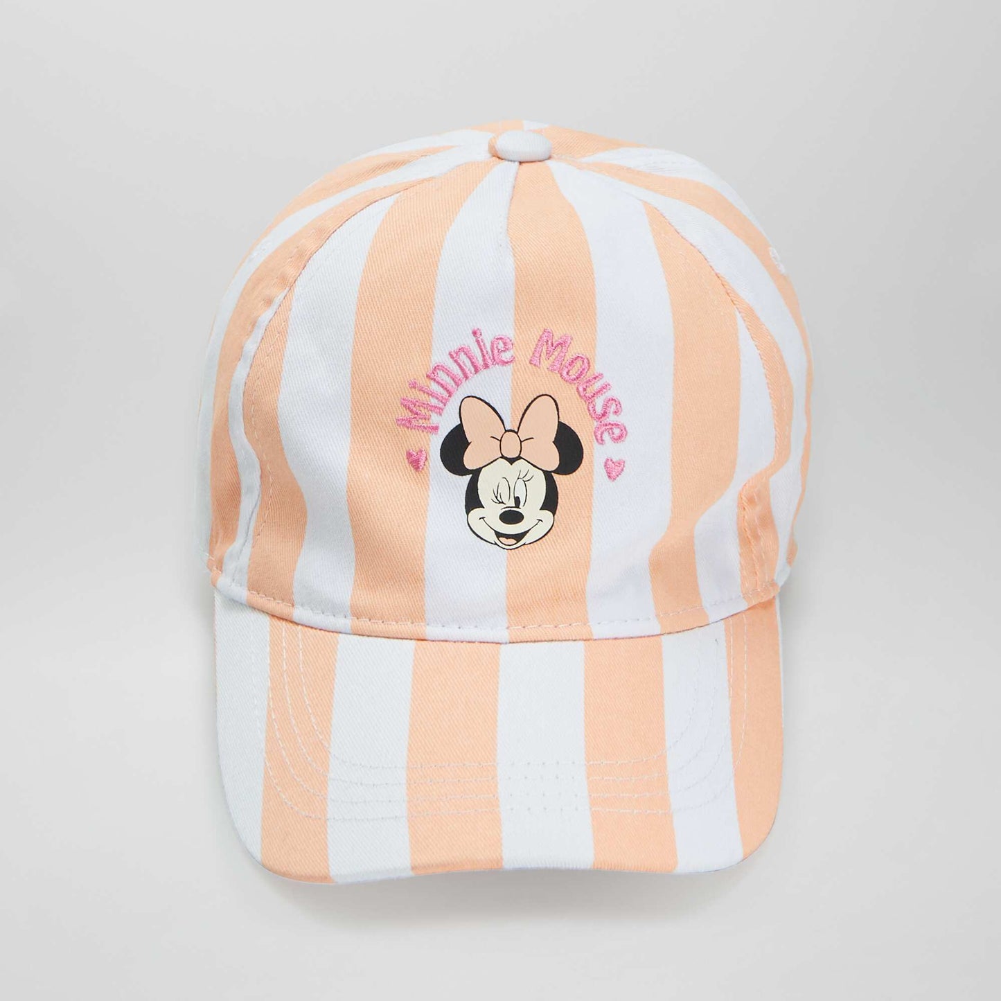 Casquette rayée 'Minnie' Blanc/orange