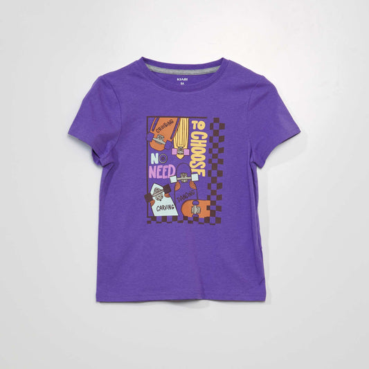 Tee-shirt imprimé Violet