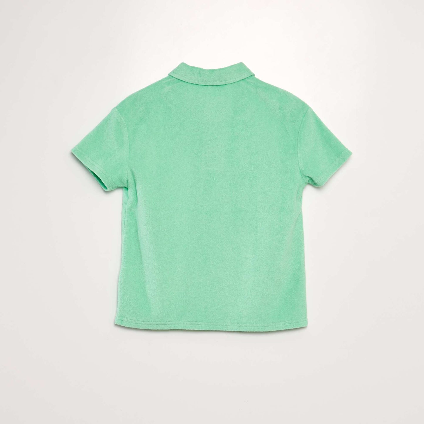 Polo uni en éponge Vert