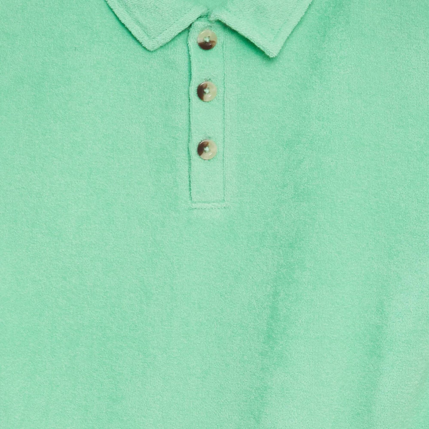 Polo uni en éponge Vert