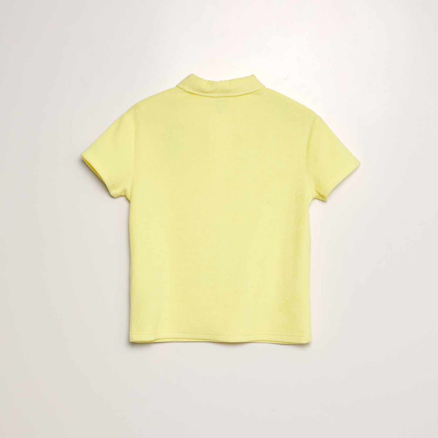 Polo uni en éponge Jaune