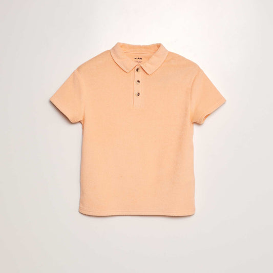 Polo uni en éponge Orange