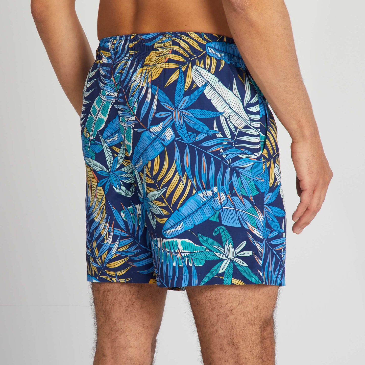 Short de bain avec imprimé Bleu