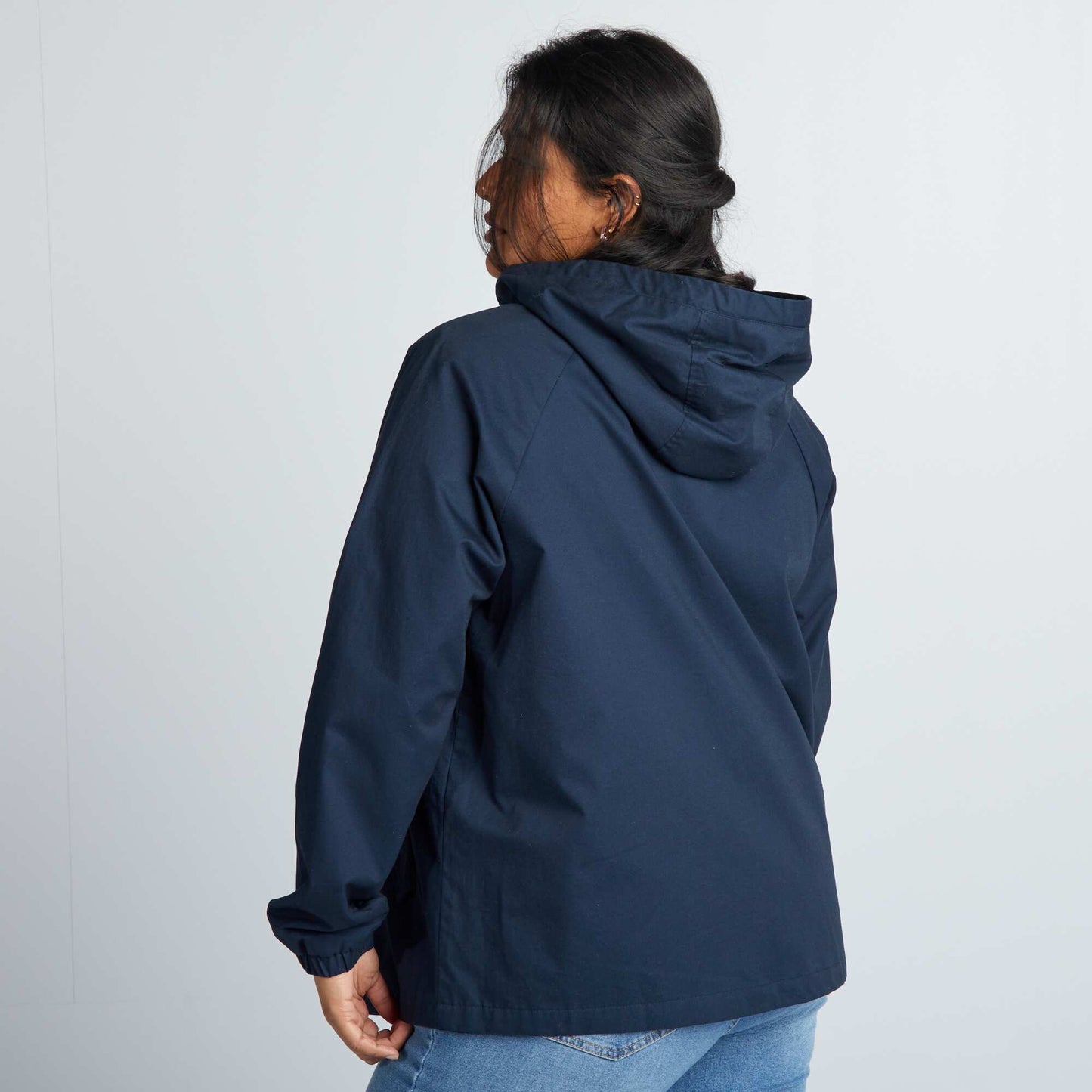 Parka à capuche Bleu