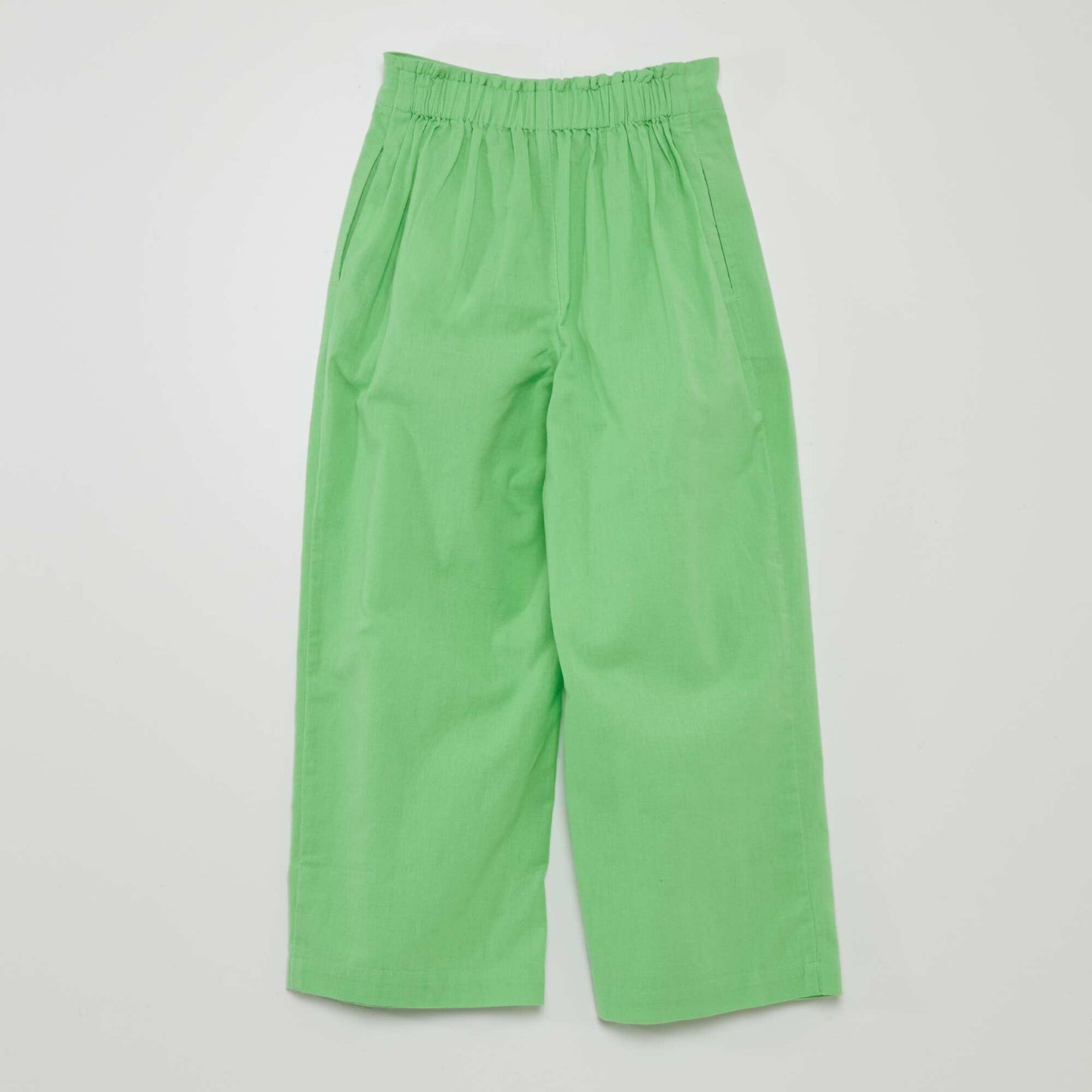 Pantalon large uni Vert