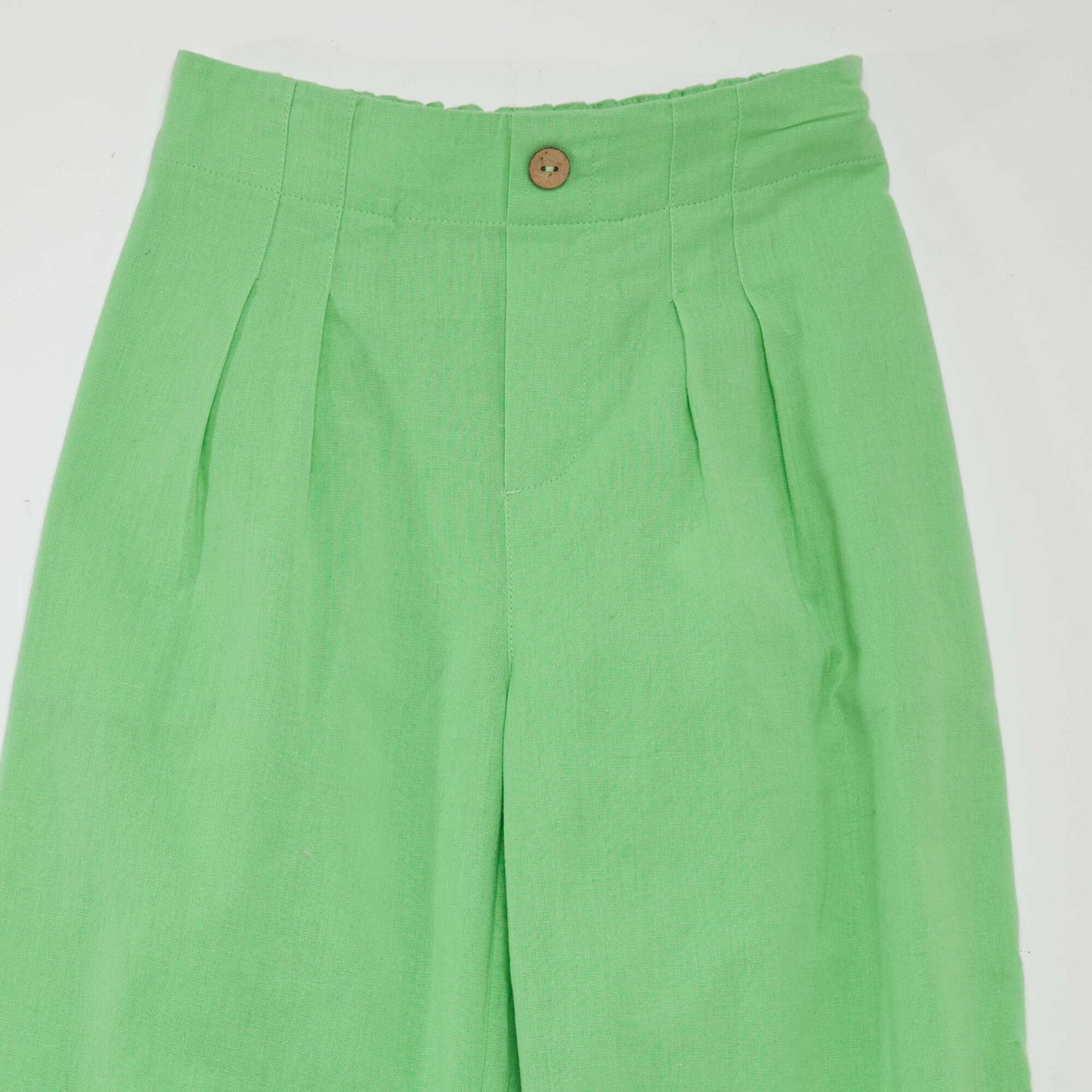 Pantalon large uni Vert