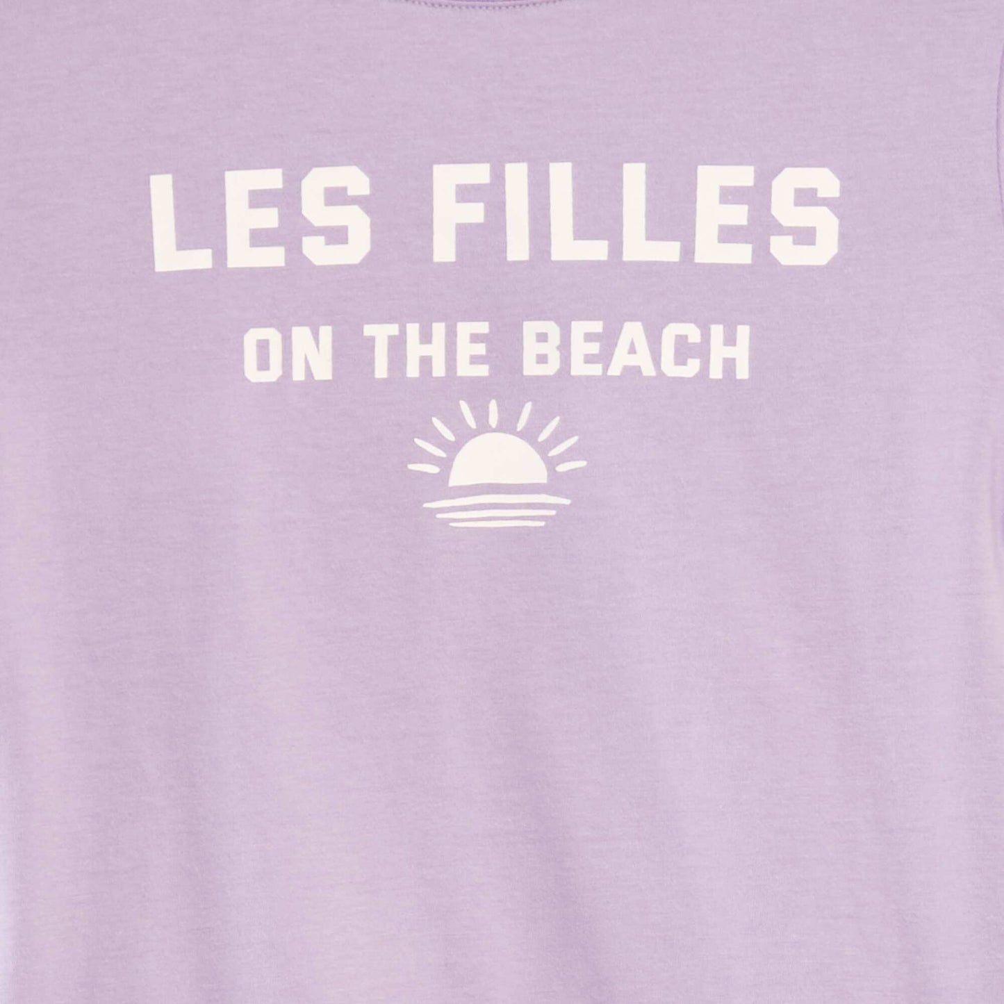 Lot de 2 tee-shirts à message Violet/blanc