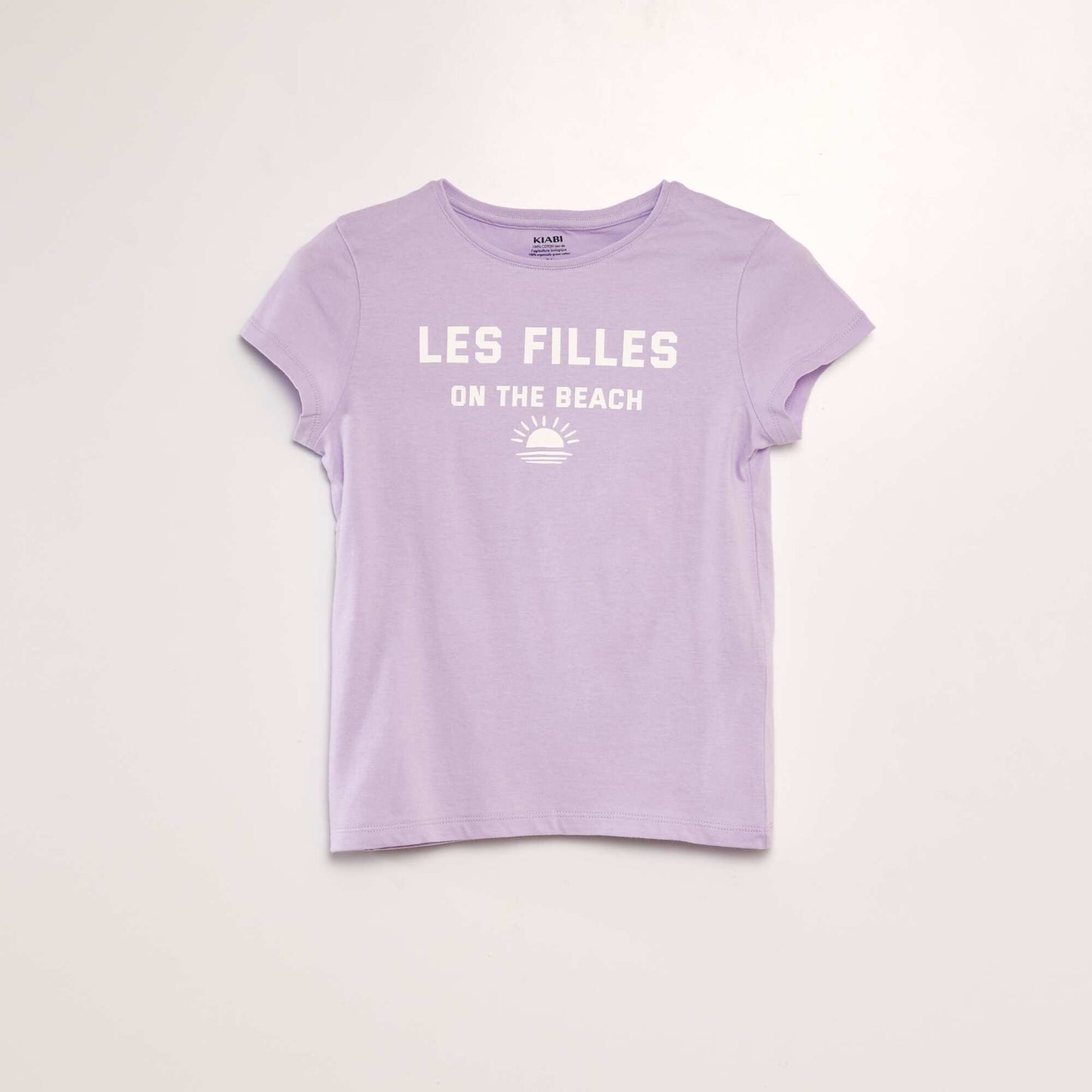 Lot de 2 tee-shirts à message Violet/blanc