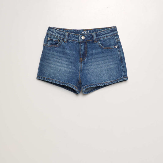 Short en jean classique Bleu