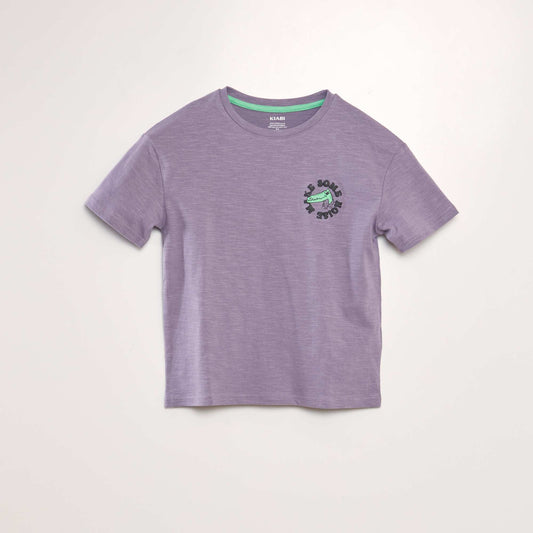 T-shirt loose imprimé Violet