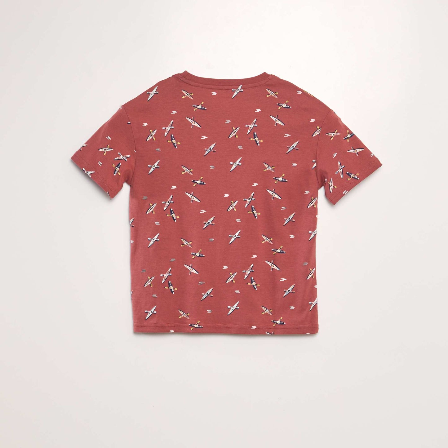 T-shirt loose imprimé Marron