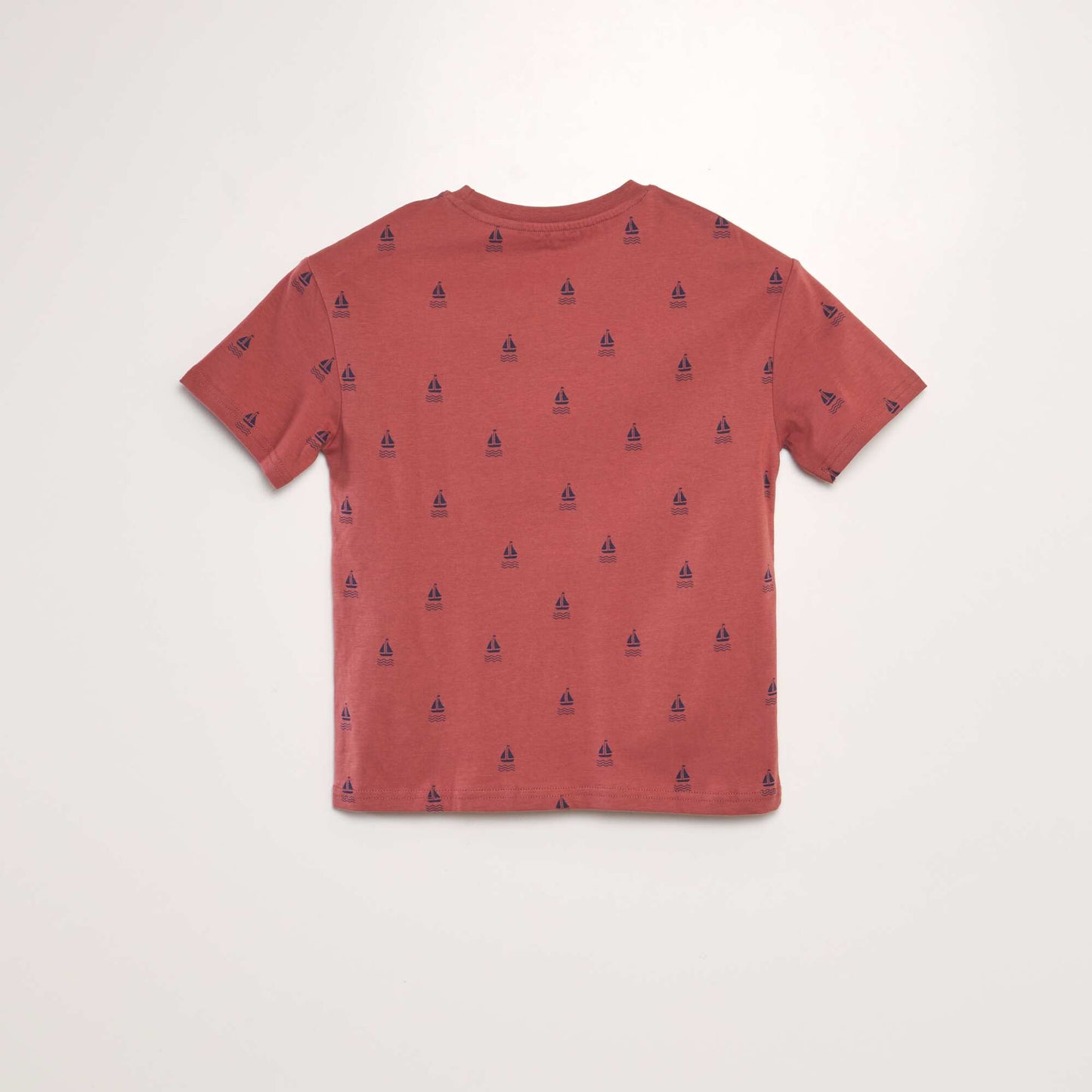 T-shirt loose imprimé Marron