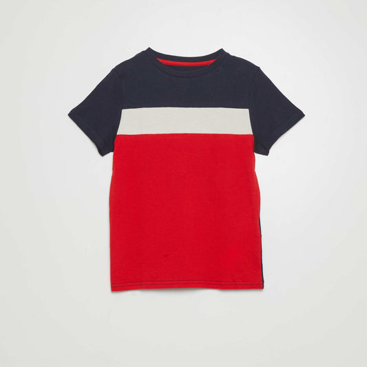 Tee-shirt colorblock Rouge