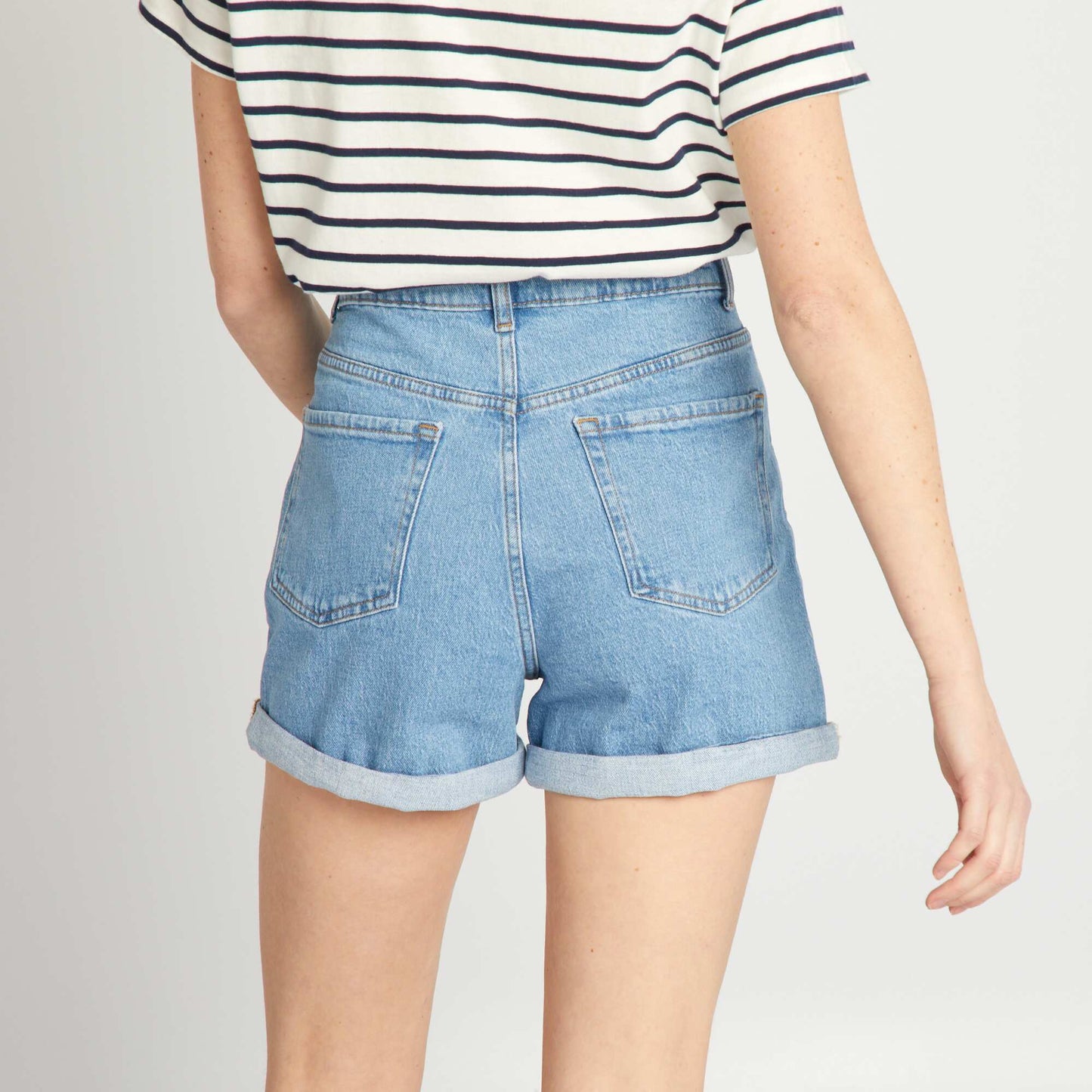 Short en jean Bleu