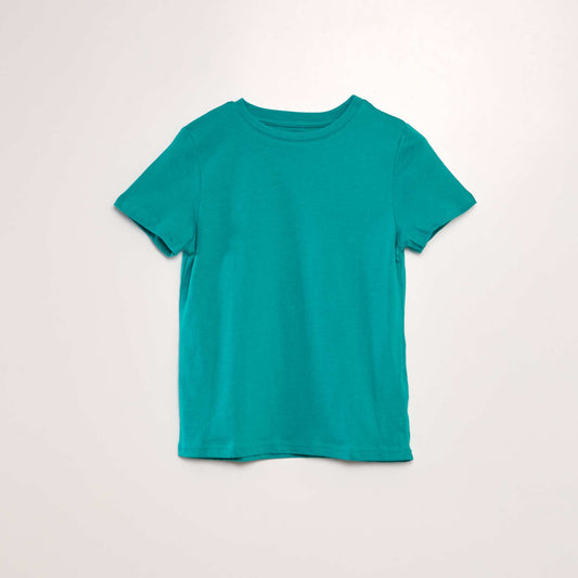 T-shirt uni manches courtes en jersey Vert