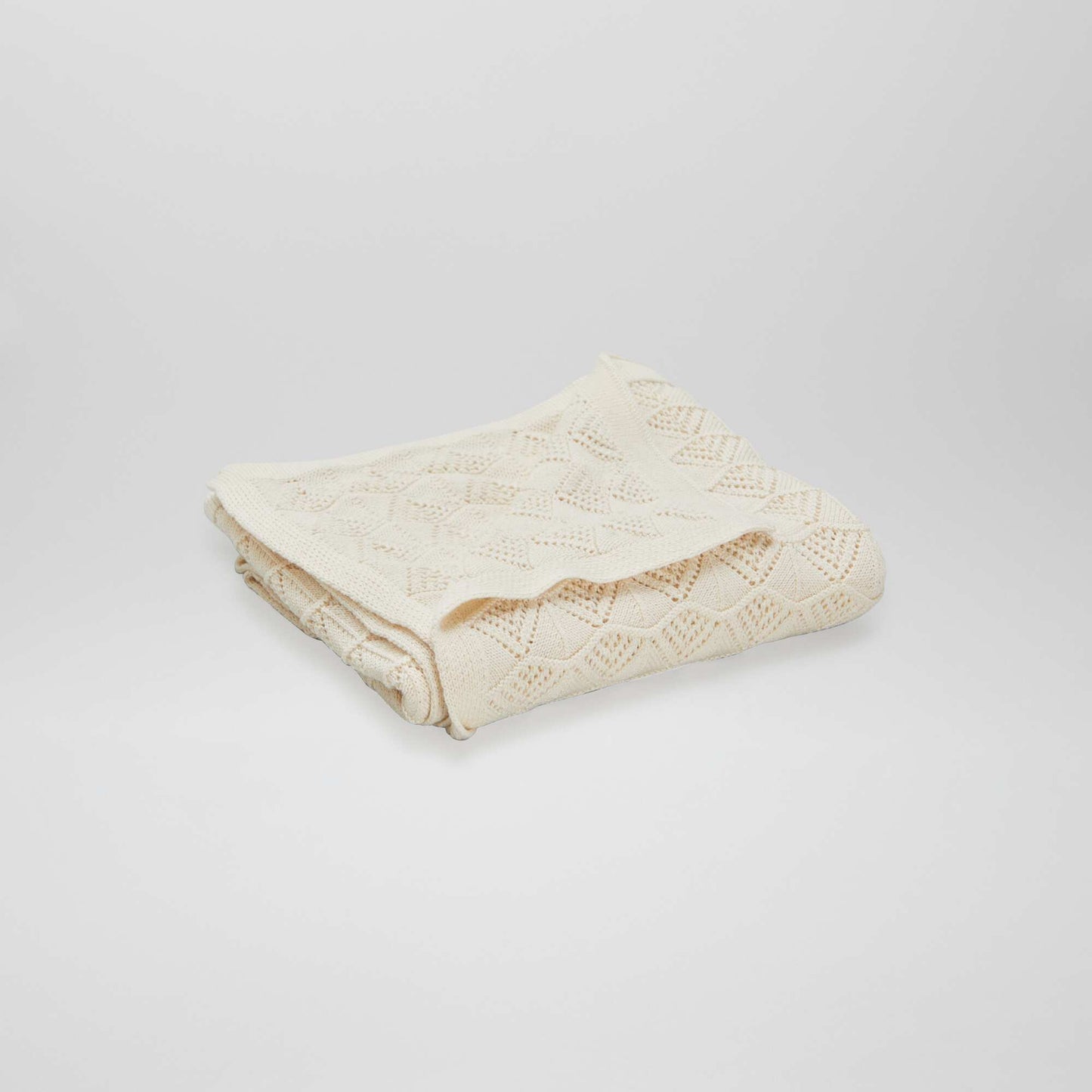 Couverture tricot BEIGE
