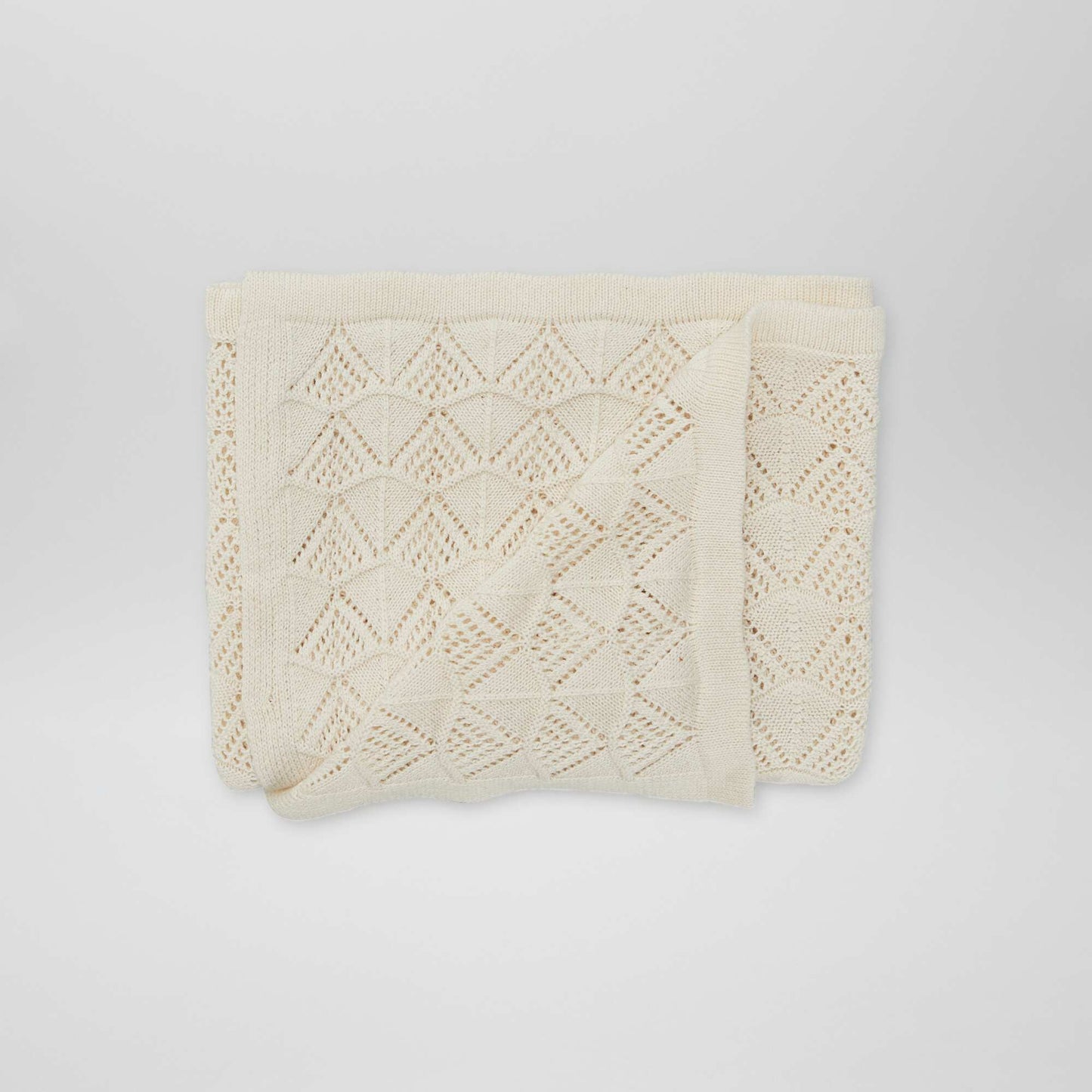 Couverture tricot BEIGE