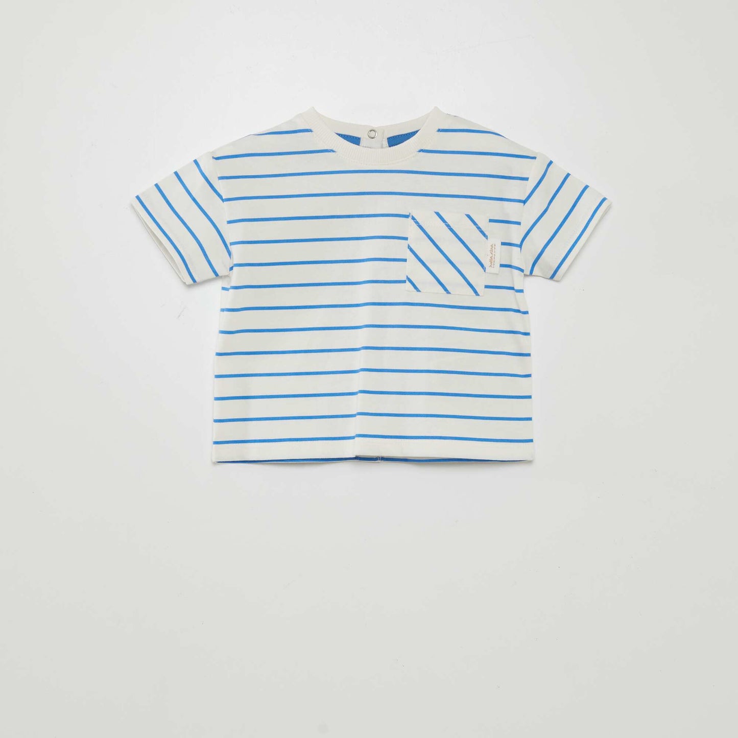 T-shirt à rayures BLANC