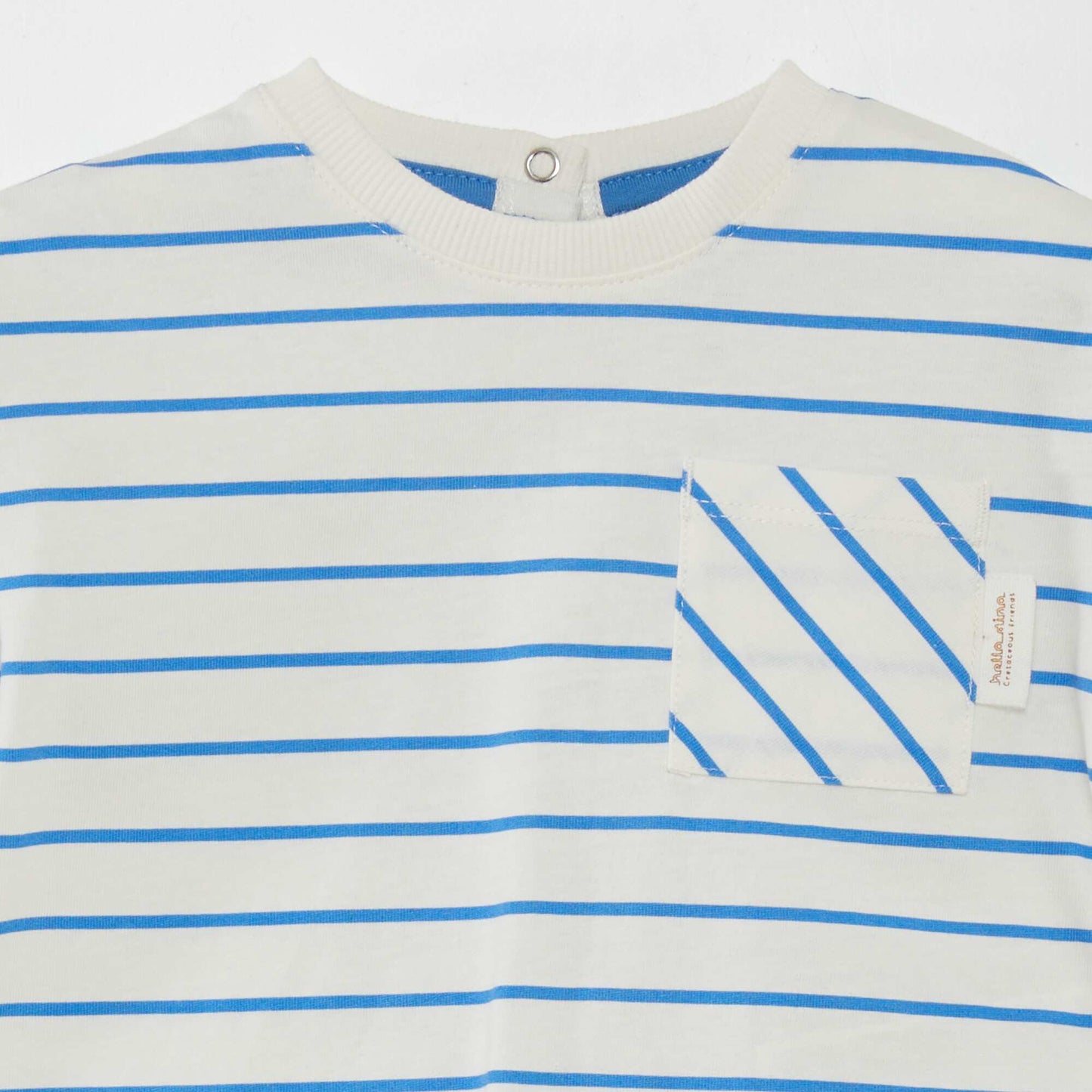 T-shirt à rayures BLANC