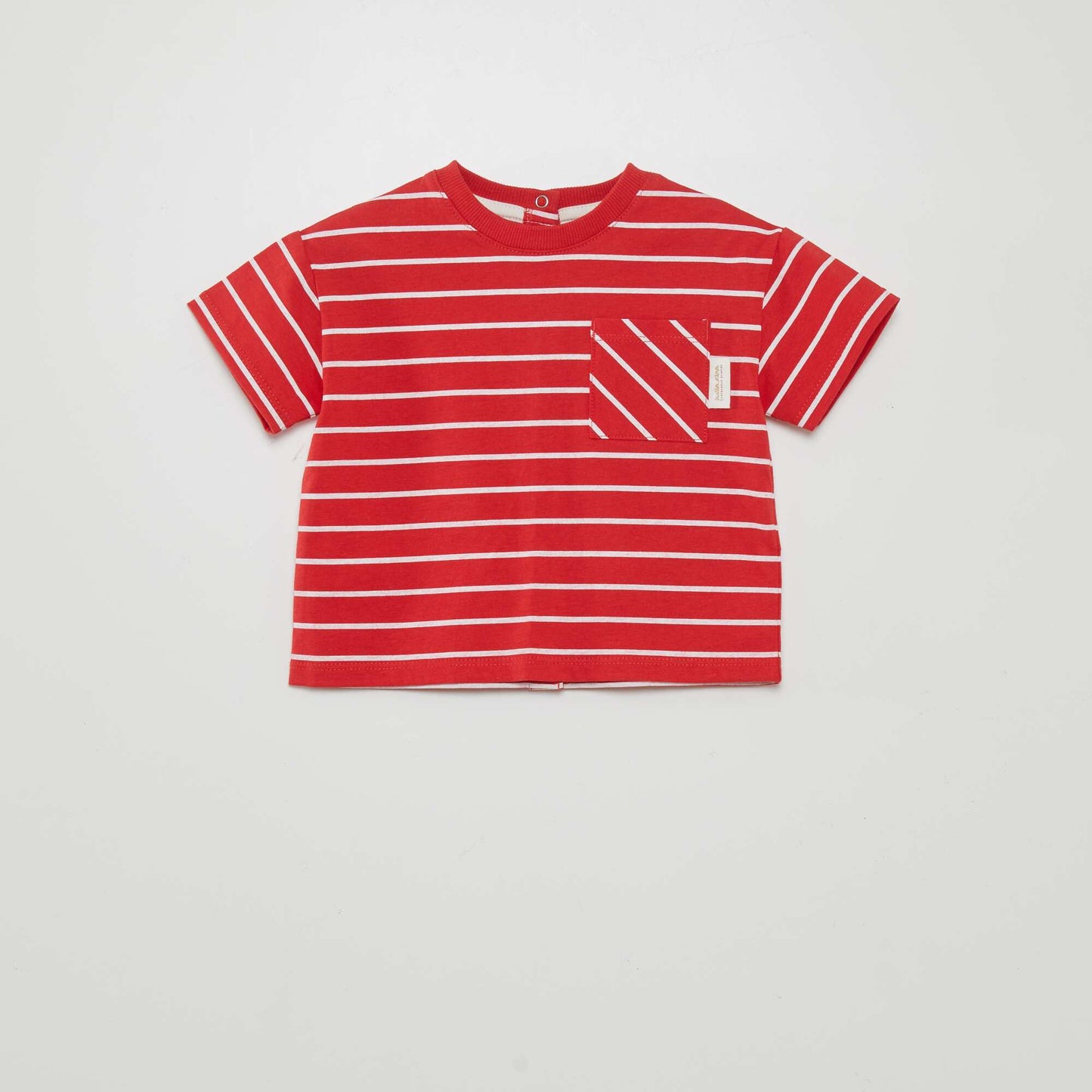 T-shirt à rayures ROUGE