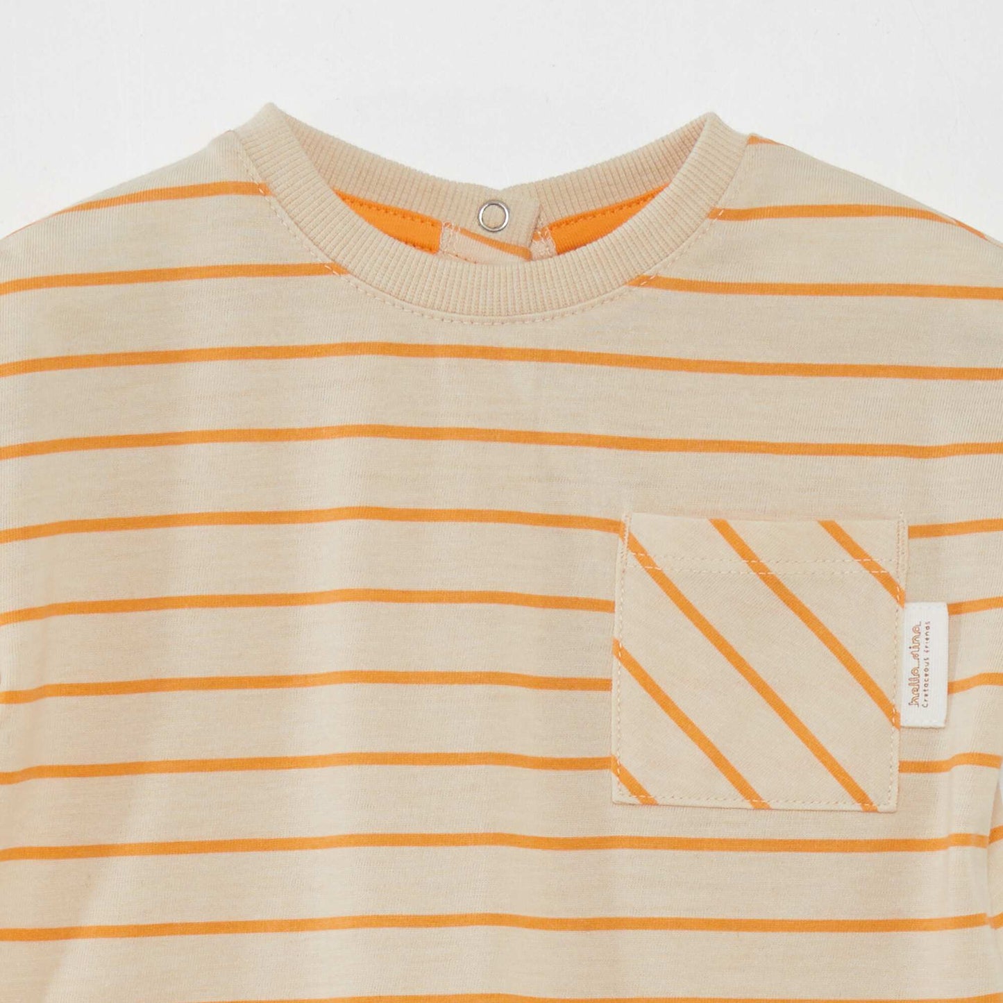 T-shirt à rayures beige