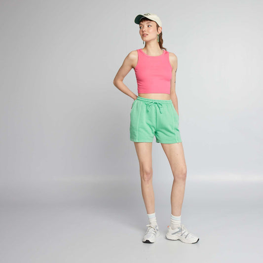 Short en molleton fin Vert