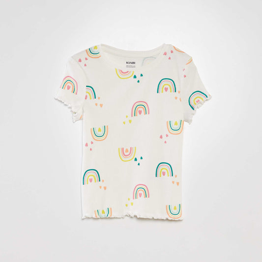 T-shirt manches courtes BLANC