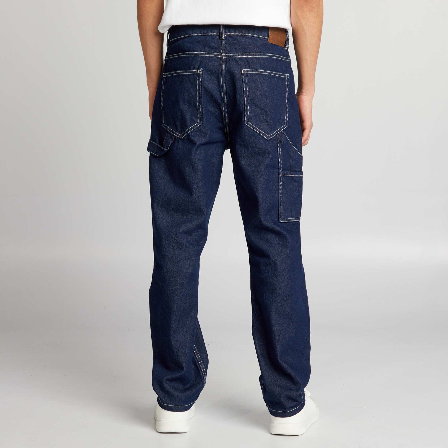 Pantalon denim style carpenter Bleu