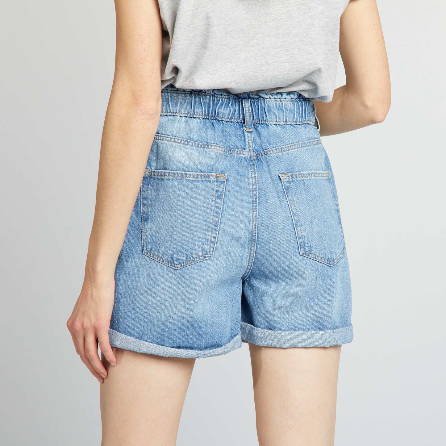 Short en jean Bleu