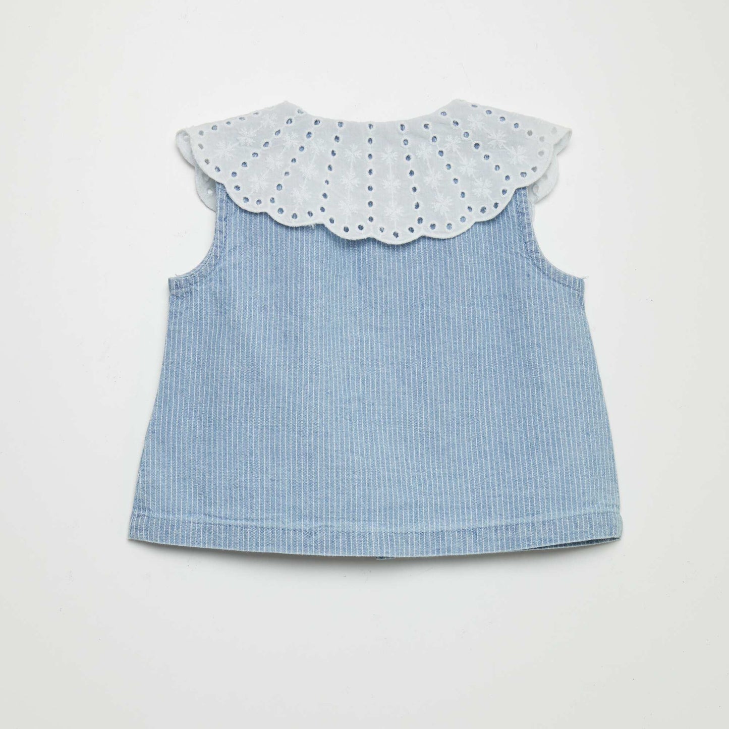 Ensemble chemise + bloomer + bandeau Bleu chambray