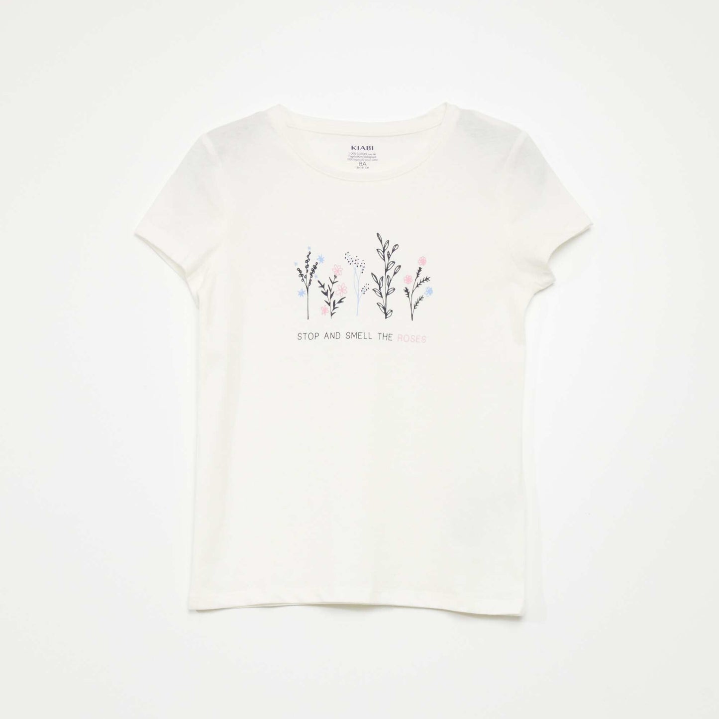 Lot de 3 t-shirts imprimés Blanc/rose/bleu