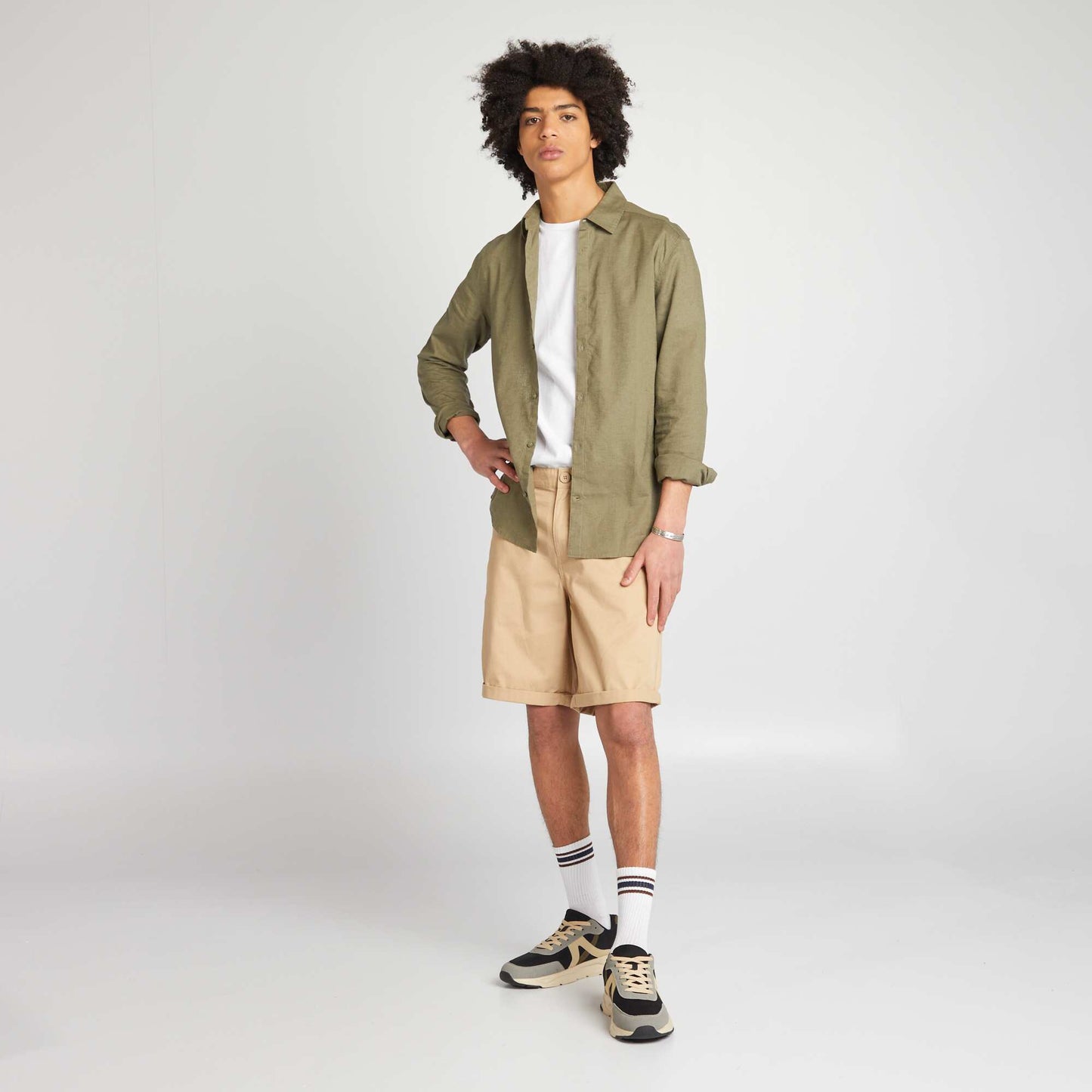 Short chino droit Beige
