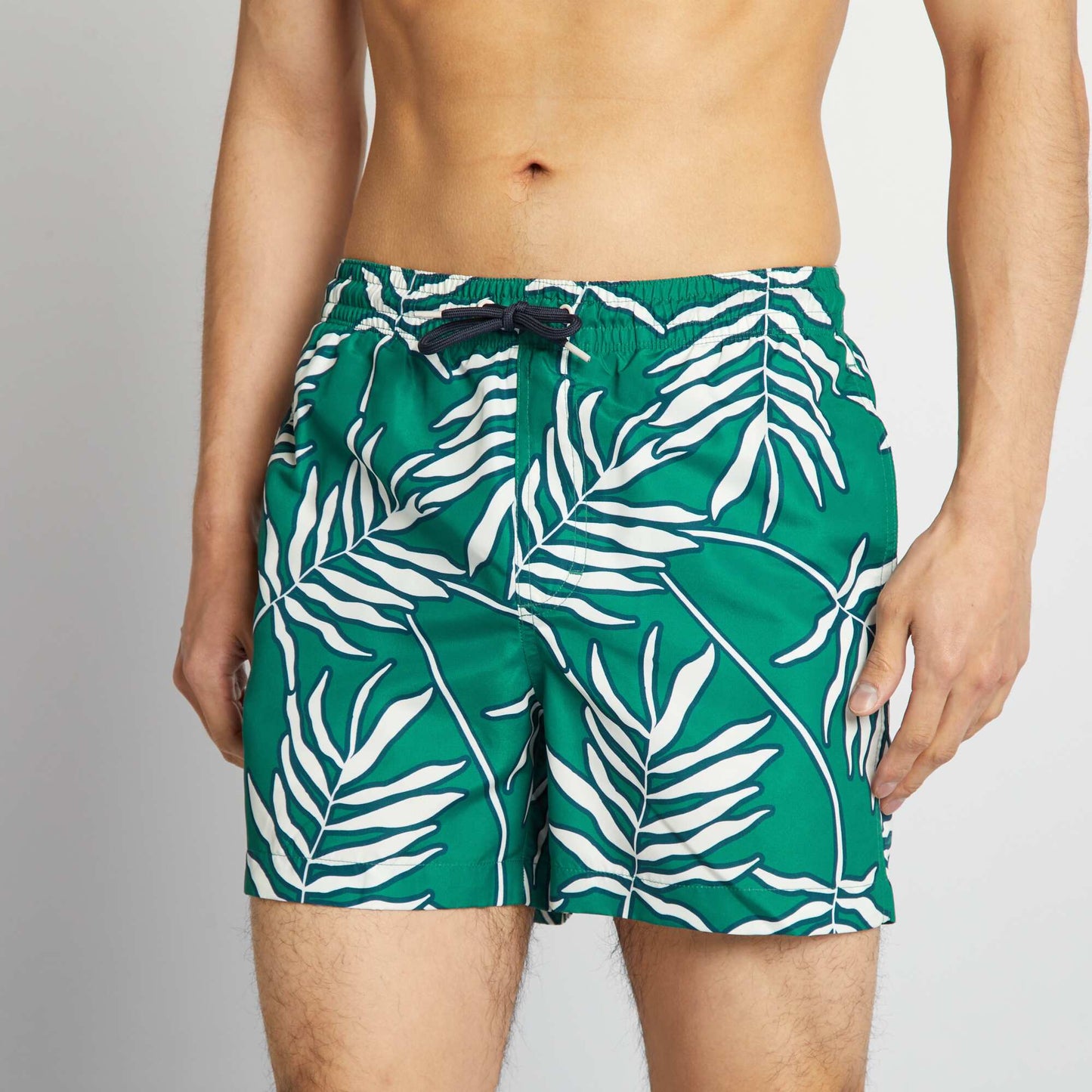 Short de bain à fleurs Vert