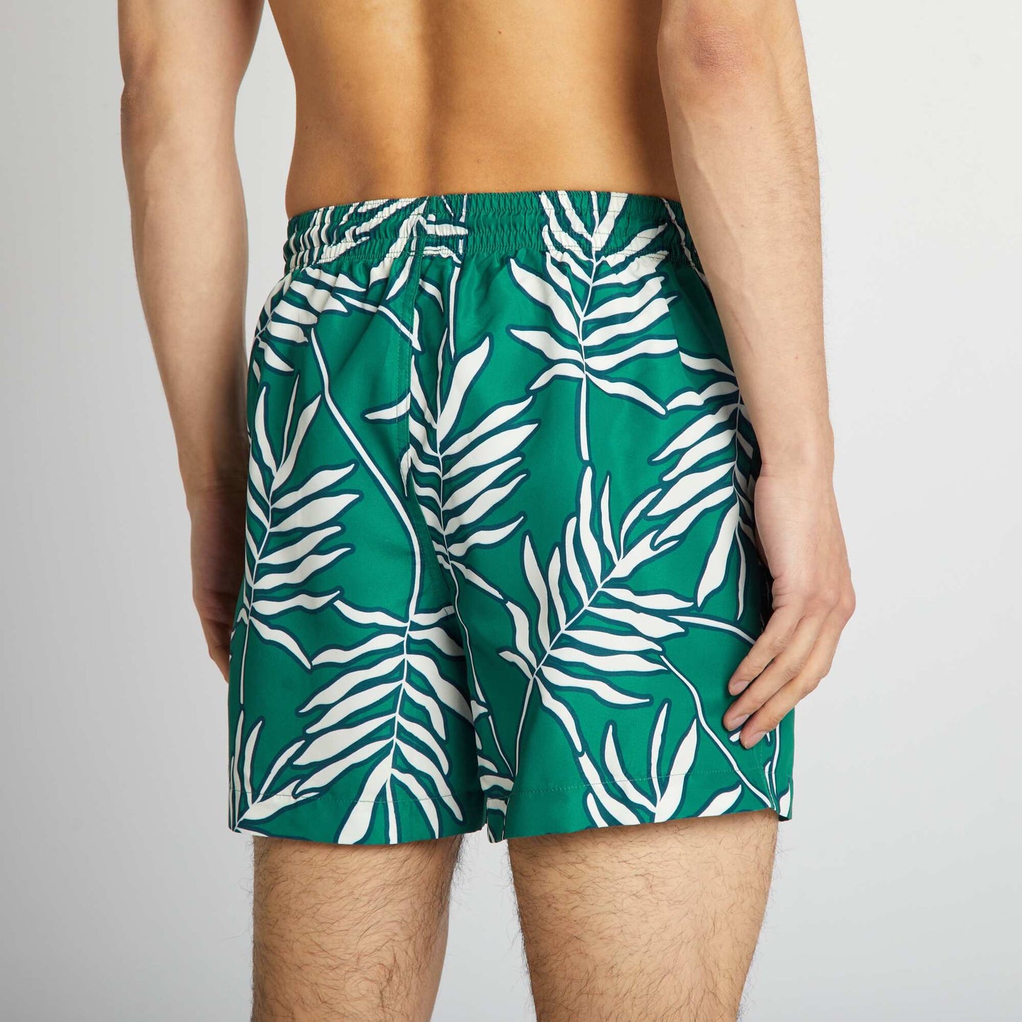 Short de bain à fleurs Vert