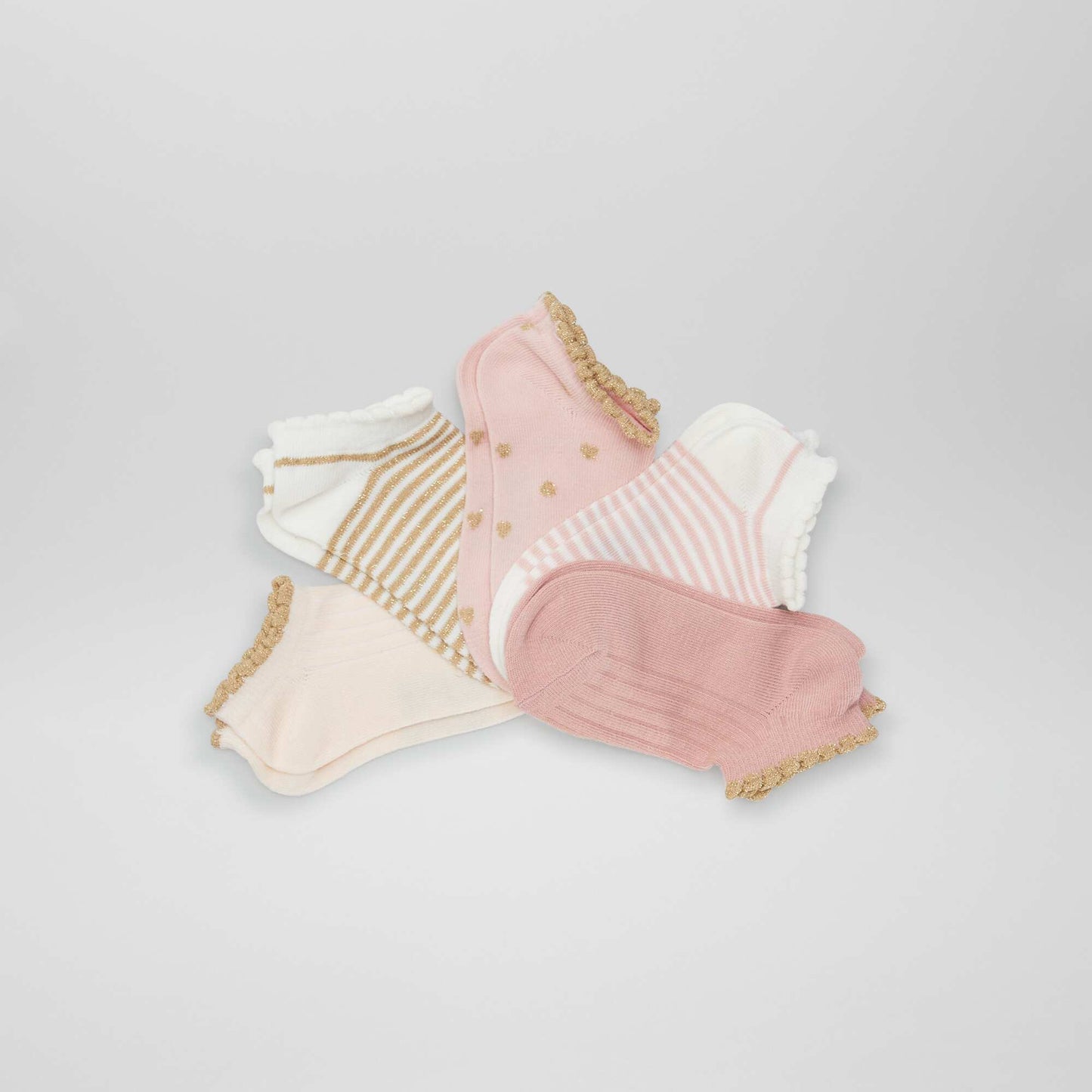 Lot de 5 chaussettes fantaisies Rose